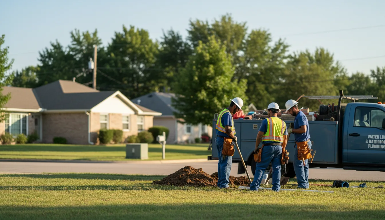 Residential water line and bathroom plumbing service in Yatesville, GA